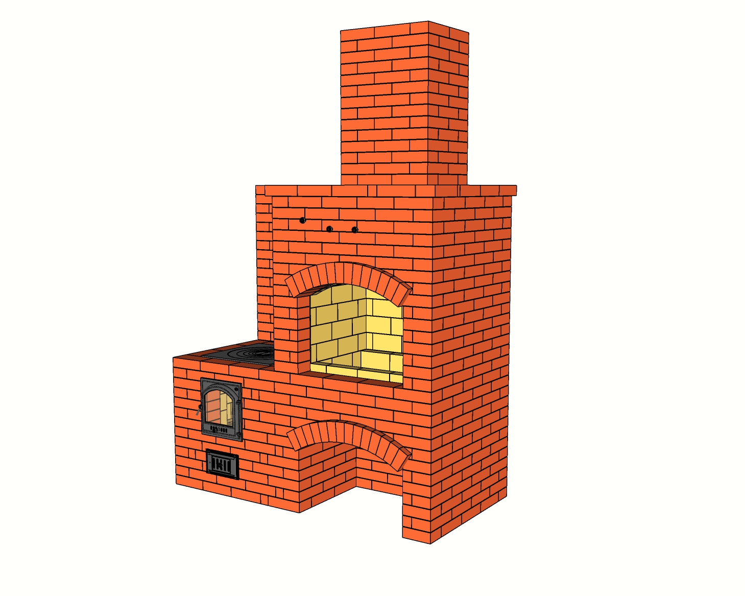 Проект барбекю с плитой