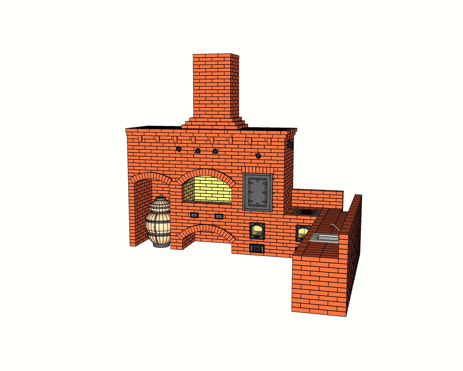 Купить проект мангала с тандыром